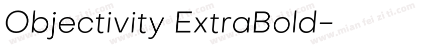 Objectivity ExtraBold字体转换